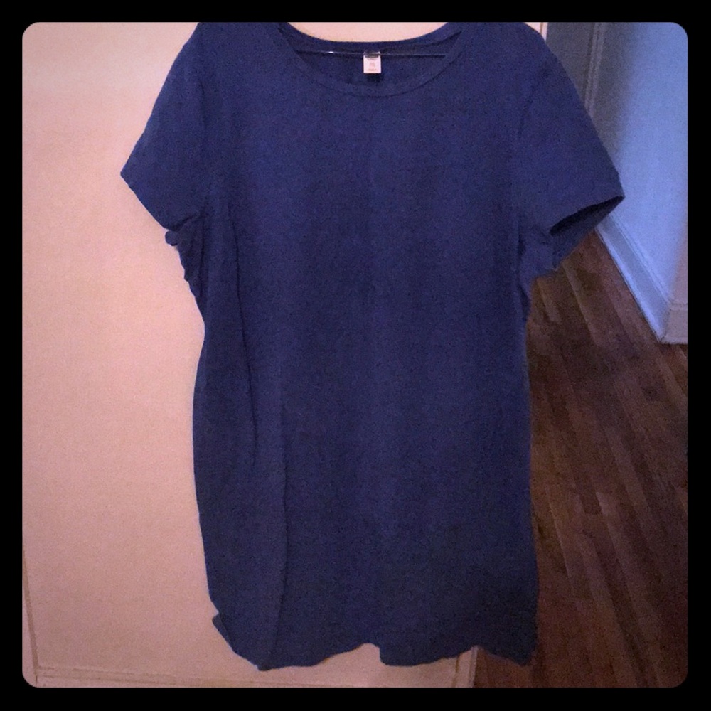 Blue cotton t shirt dress